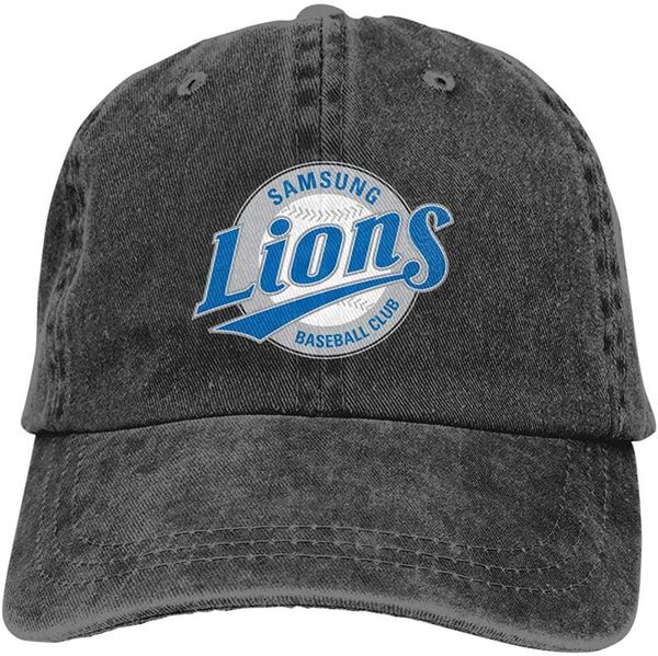 

sam-sung lions cotton & denim & tie dye dad hat baseball cap, Blue;gray