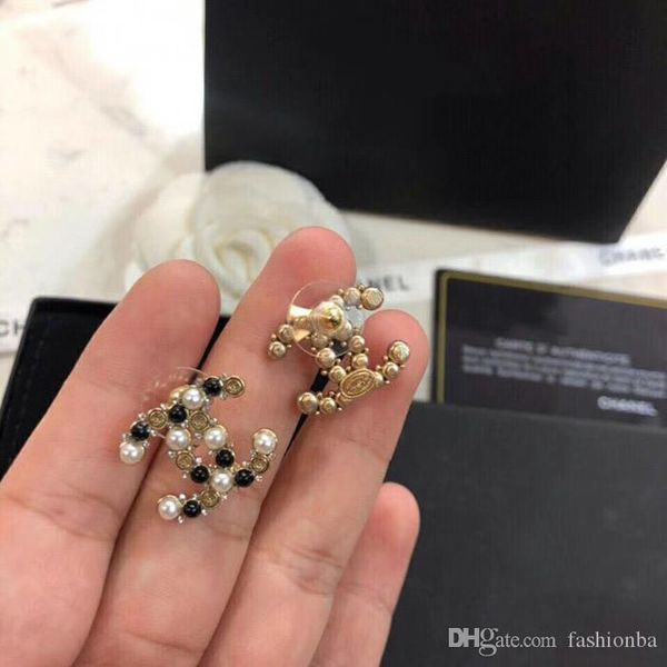 

have stamps fashion brand cc diamond designer earrings for lady women party wedding lovers gift engagement luxury designer stud earrings, Silver