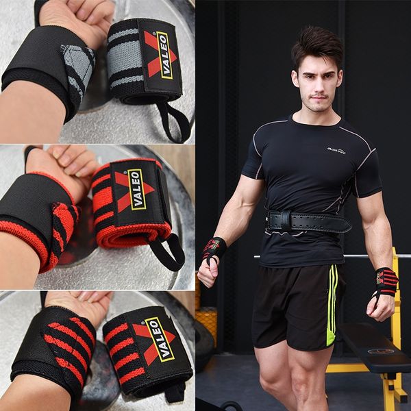 

5i8fz valeo fitness band men's stretch protective strap equipment wrist strap bandage training wrist anti-sprain fixed sports protectiv, Black;red