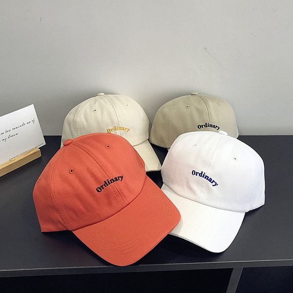 

soft simple letter embroidered baseball embroidery student casual baseball children's outdoor hip-hop all-match bent cap cap male, Blue;gray