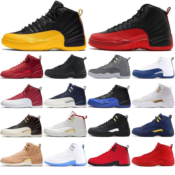 

2020 12s winterized wntr cny gym red michigan mens basketball shoes game royal the master flu game 12 wings mens sport sneakers trainers