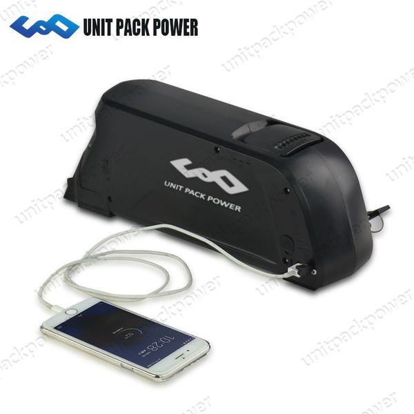 48V 14Ah Down Tube Ebike Battery Pack con porta USB Sanyo Cell per motore 8Fun/Bafang 1000W Mid/Hub