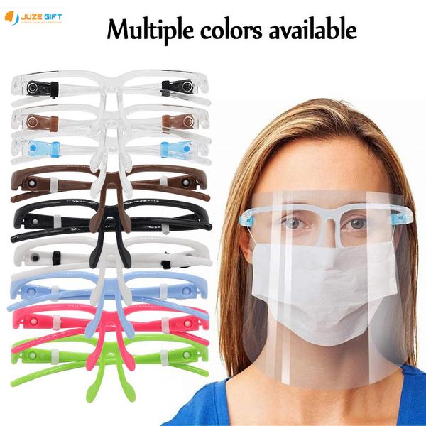 

Face Shield очки Goggle многоразовый Ношение лица Visor Прозрачная Anti-Fog Layer защиты глаз от нефти Всплеск