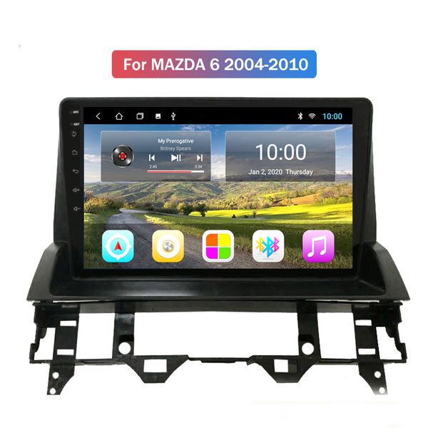 

высокое качество низкая цена 10-дюймовый 1024 * 600 автомобилей mp5-плеер с gps, зеркальный link и встроенный bluetooth car radio для mazda