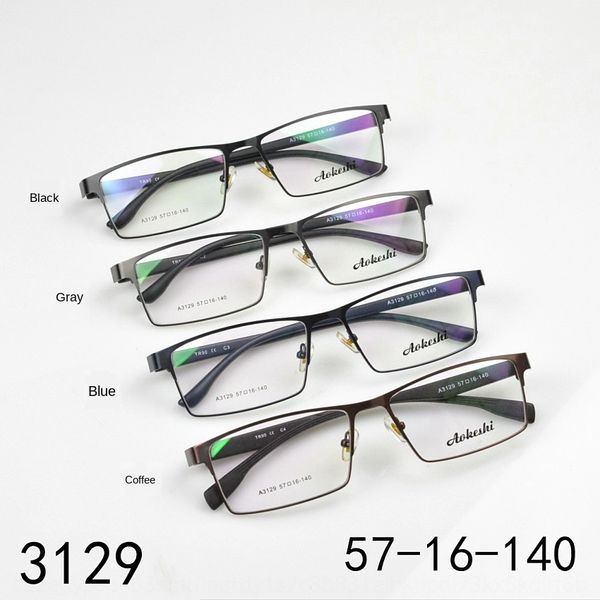 

fashion metal full myopia glasses frame myopia glasses frame tr90 legs 3129, Silver