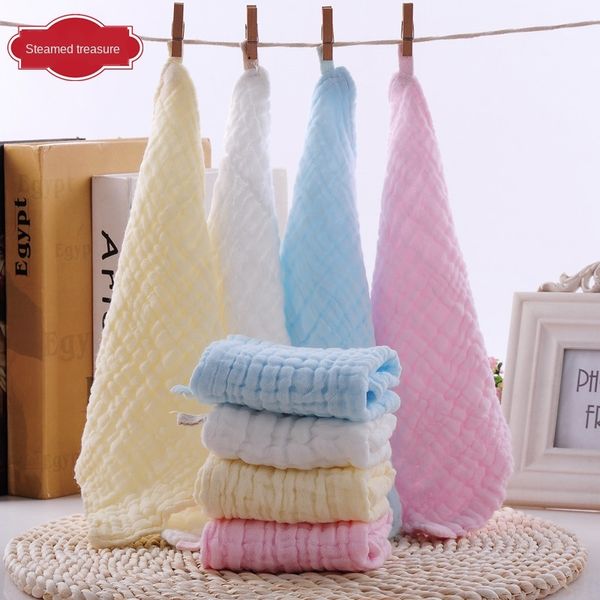 

plain bib face face small square infant baby pure cotton six-layer wash bubble gauze square towel saliva towel