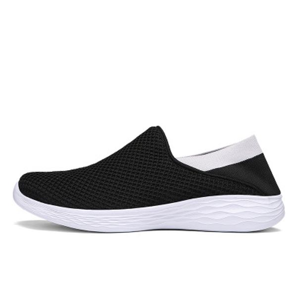 

2020 summer and autumn new casual women's shoes casual fashion flying woven sports shoes flat bottom large size women's, Black