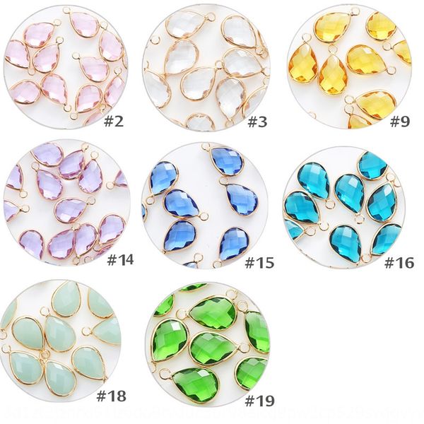 

grade glass natural crystal water drops 10x 14mm necklace chain diy chain pendant pendant diy accessories fashion trend, Silver