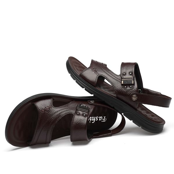 

для летнего sandalias sandalen genuino ritable мужчины masculina резиновые сандалии-мужчины ete сандел человек классический erkek uomo подли, Black