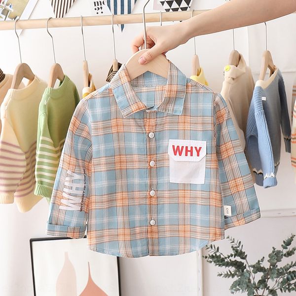 

ozyjo boys' and girls' long-sleeved shirt autumn new style tong chen shan children's tong chen shan baby's plaid shirt k, White;black