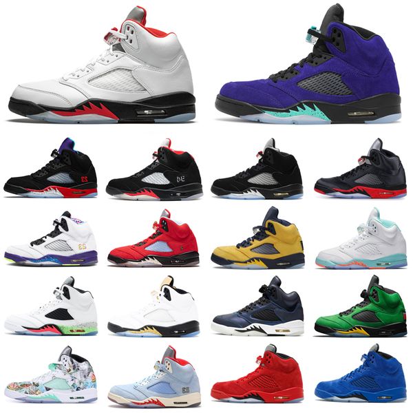 

5 5s jumpman fire red men basketball shoes alternate bel grape bred seme black metallic silver easter men womens trainers sports sneakers