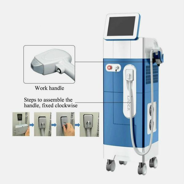 

2020 professional 808 diode laser diode laser hair removal machine with price 2 years warranty, Black