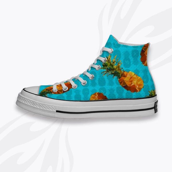 

women's high knit skateboard shoes pineapple ocean and fruit comfortable durable breathable sneakers