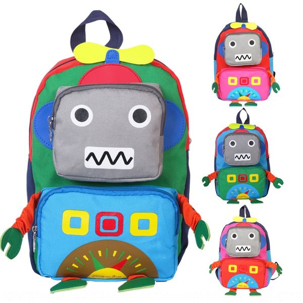 

robot kindergarten backpack 3-6 years old male and female babies korean children's schoolbag schoolbag backpack babies