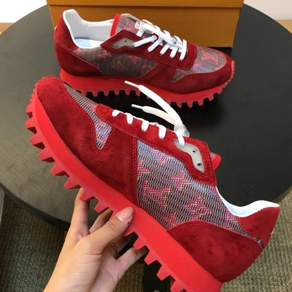 

fashion luxury men casual shoes leather mens lace-up sneakers breathable mens runner sneaker tennis shoes with box packaking, Black