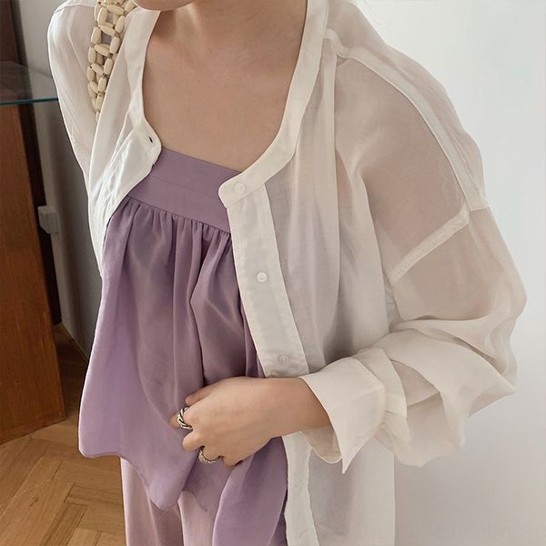 

2020 new summer korean style solid color loose sling breast doll all-match vest female s8937 sling shirt vest shirt, Camo