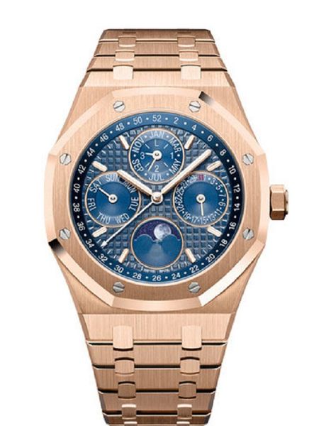 

fashionable stainless steel multi-function bottom-penetrating pointer 41mm automatic mechanical waterproof watch, Slivery;brown