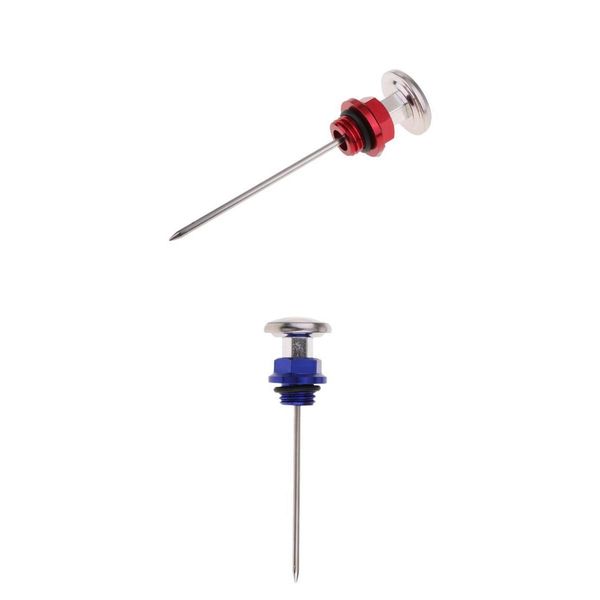 

14.5cm oil tank dipstick w/ temperature gauge for 110 125cc scooter red+blue