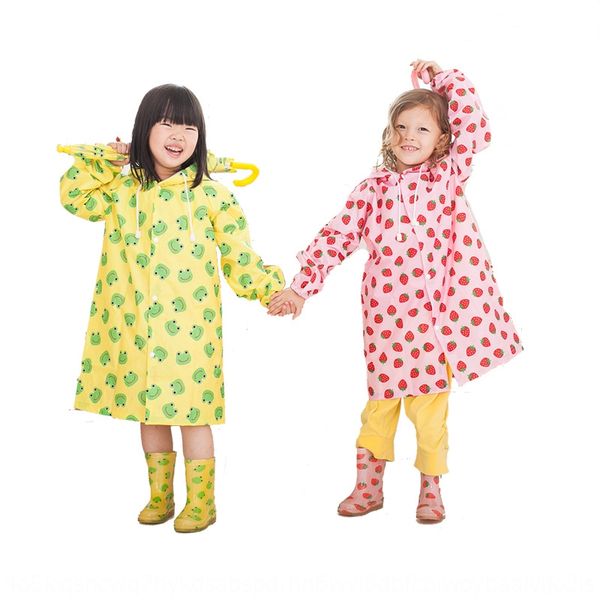 

children happyfun ko children's raincoat children happyfun korean thick cartoon printed cute children's raincoat, Black