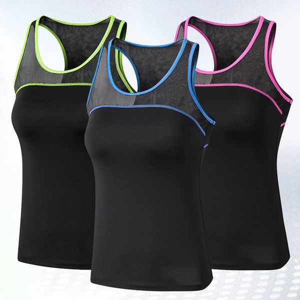 

2020 новых женщин спортивная одежда vest фитнес дышащий йога top workout tank top sexy sport t shirt женщины бег рубашка xxl спорт top, White;red