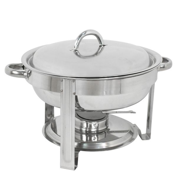 

classic round 5 qt. stainless steel chafing dishes buffet catering
