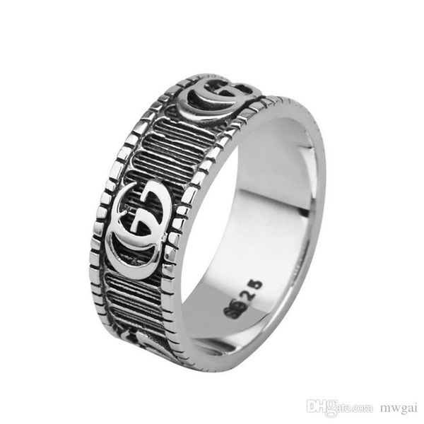 

925 gilded silver ring men and women's party