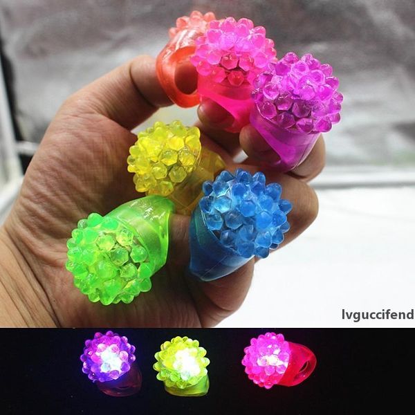 

wholesale strawberry glow light ring torch led finger lights flash beams light halloween party led toys wedding party supplies dbc bh2911
