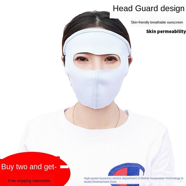 

sunscreen female ice silk head cover cycling neck protection one-piece uv head cover protection mask full face gini mask