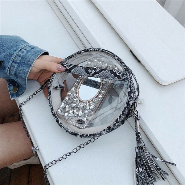 

women transparent handbag shoulder bag clear leopard purse clutch plastic tote handbag sellings #25