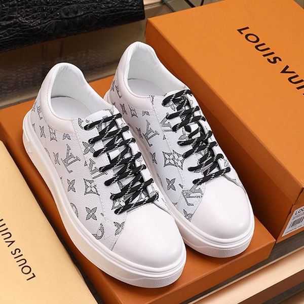 

drop ship men shoes luxury designer comfortable sports shoes vintage plus size lace -up low casual men shoes with origin box, Black