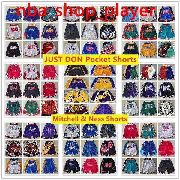 

stitched basketball shorts just don pocket shorts hip-hop all city teams name year id tags mitchell & ness sweatpants sport big faces, Black;red