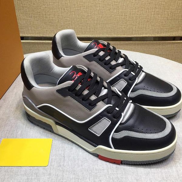 

мода марка повседневная обувь тренер тапки мужская обувь люкс chaussures pour hommes lu602 мода обувь для мужчин с origin box быстрая достав, Black