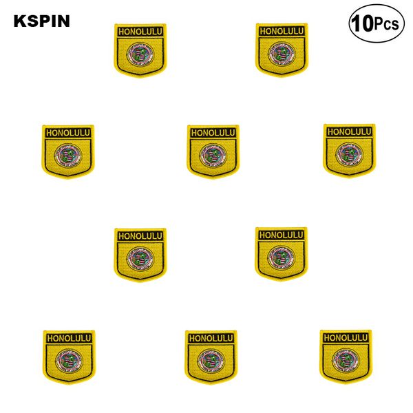 

honolulu flag embroidery patches iron on saw on transfer patches sewing applications for clothes in home&garden, Gray