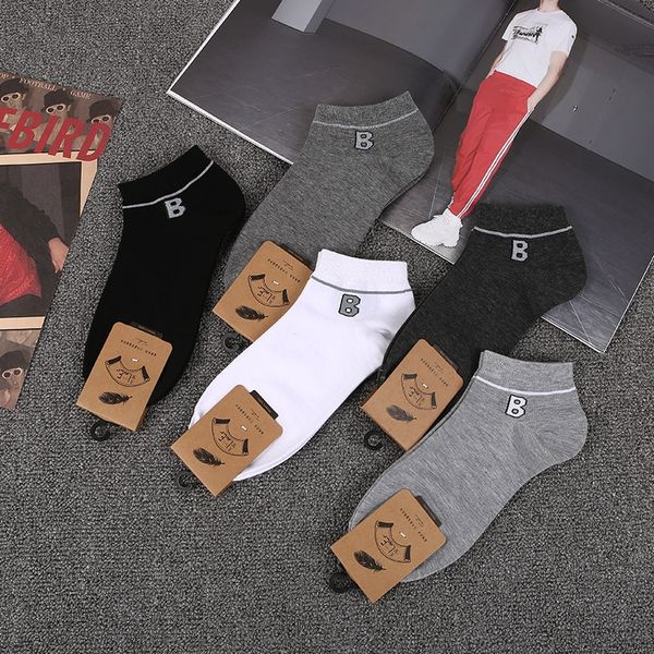 

мужские короткие трубки классические тенденции моды лодки чистые короткие трубки случайные спортивные хлопчатобумажные носки мужские носки л, Black