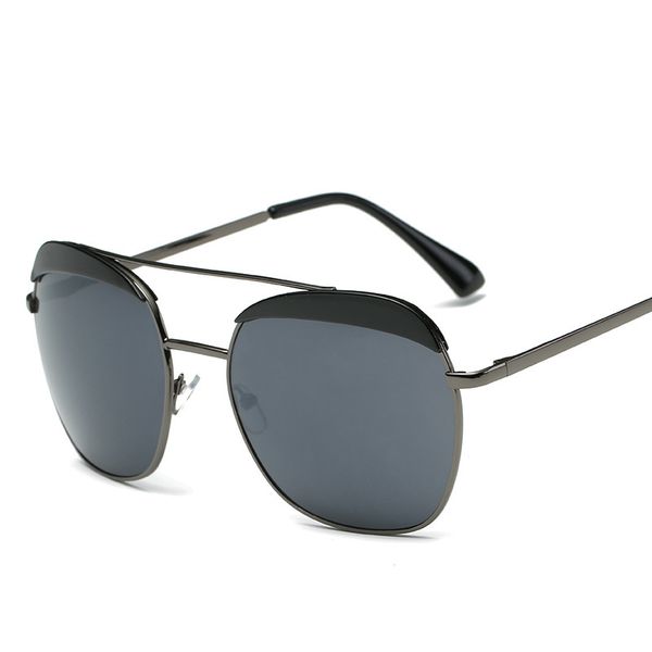 

sunglasses glasses wholesale retro semi metal men and women big frame eyebrows toad fashion 1035, White;black