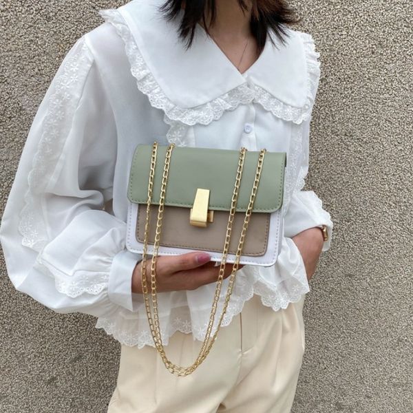 

all-match women 2020 new fashion women's messenger shoulder mobile phone small square small square bag mobile phone bag, White