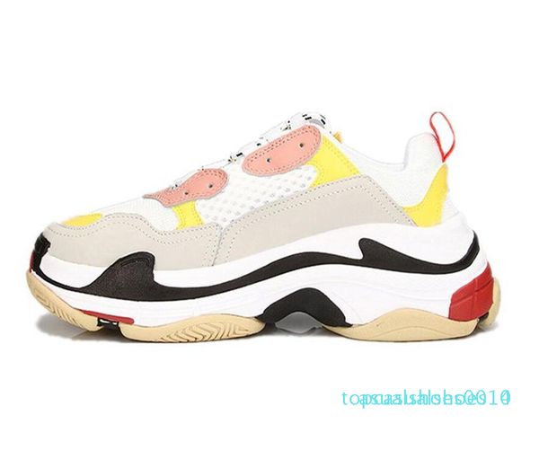 

triple-s designer sneakers paris 17fw triple s platform for men women black red white green casual dad shoes tennis increasing 36-45 c14