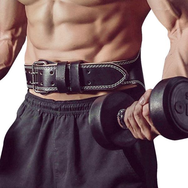 

powerlifting sports supplies pu belt training fitness protection belt lumbar protection gym weightlifting, Black;gray
