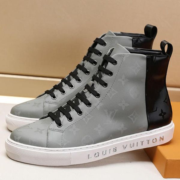 

новое прибытие мужская обувь легкая осень и зима высокое качество luxury high top leather lace -до стиль обувь комфортные с origin box