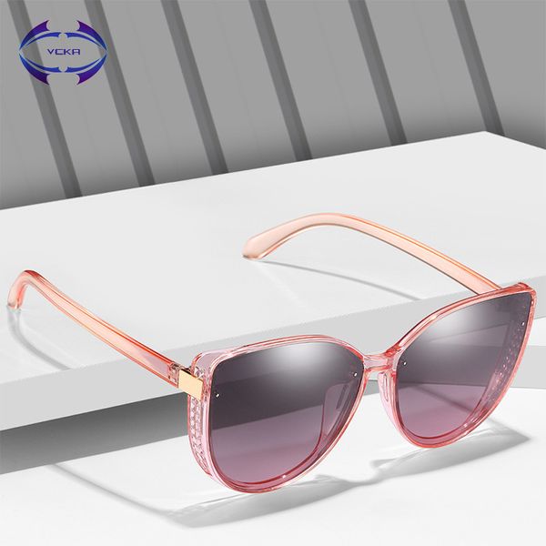 

vcka fashion lady sun glasses new polarized women sunglasses vintage alloy frame classic brand designer shades oculos, White;black