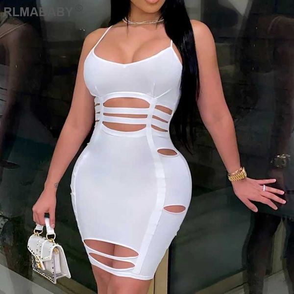 

rlmababy hollow out spaghetti strap dress off shoulder bodycon dress solid color night club elegant party women, Black;gray