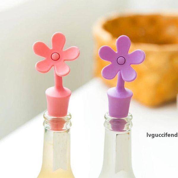 

food-grade silicone wine ser eco-friendly keep the fresh bottle ser flower shaped beer flavor bottles wine ser wx9-1909
