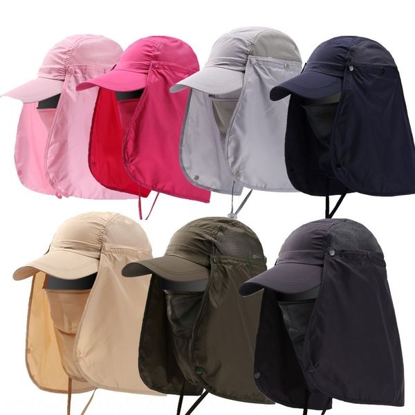 

men fishing anti-uv visor face covering protection foldable qi che mao sun hat sun hat su gan mao alpine cap, Blue;gray