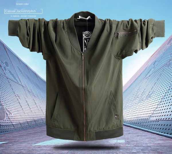 

size sleeve clip men's plus fat large long sleeve jacket loose extra large fat man jacket 8802, Black;brown