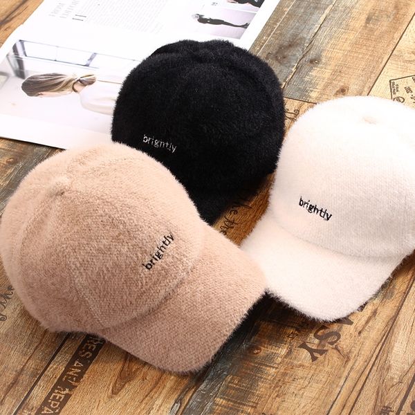 

korean style all-match warm baseball letter embroidery baseball plush thickened warm cap children' day cap student fashion, Blue;gray