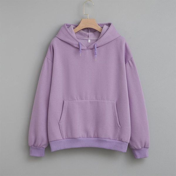 

oversized cotton solid color hoodies women sweatshirts harajuku winter autumn hooded aesthetic hoodie hoody streetwear pullover, Black
