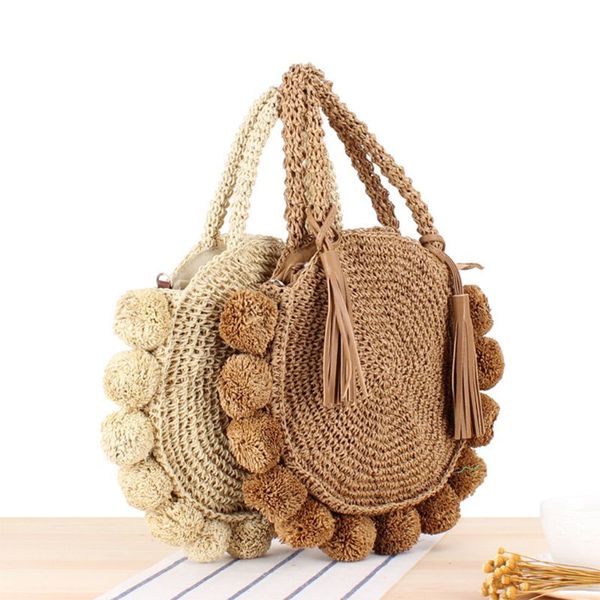 

женская стро плеча сумки lady плетение crossbody сумка tote летние каникулы пляж tot ранец кошелек 517d