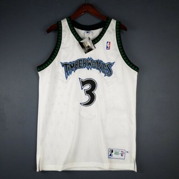 

100% stitched stephon marbury vintage starter wolves jersey size xs-5xl mens throwbacks basketball jerseys, Gray