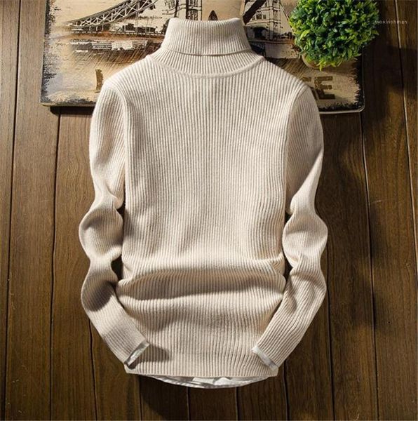 

neck long sleeve slim sweater new teenagers clothing 20aw mens designer sweater casual solid color high turtle, White;black