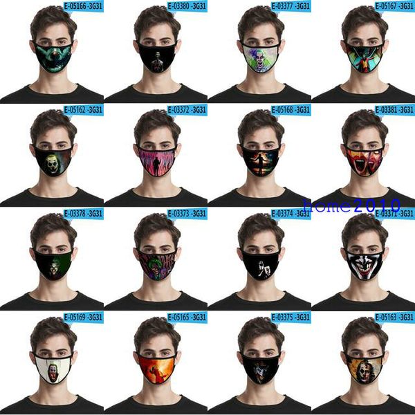 

joker 3d printed halloween mens joker printing cosplay women designer joker 3d mask face masks costumes for 3d mask printing face baczh, Black